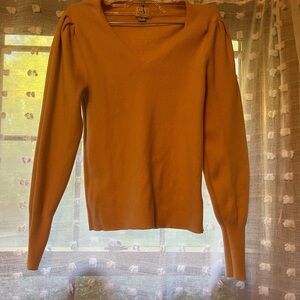 A New Day Peach Ribbed Knit Top